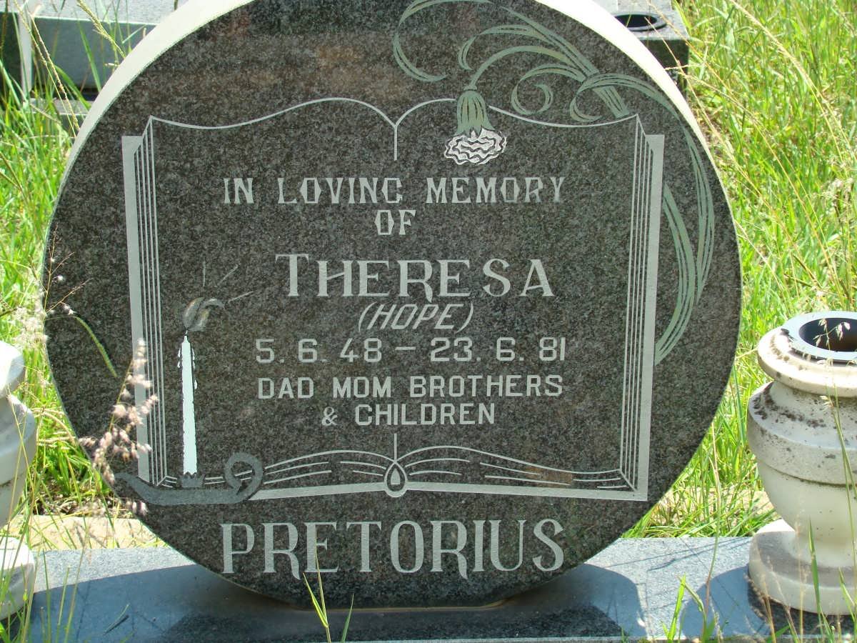 PRETORIUS Theresa 1948-1981