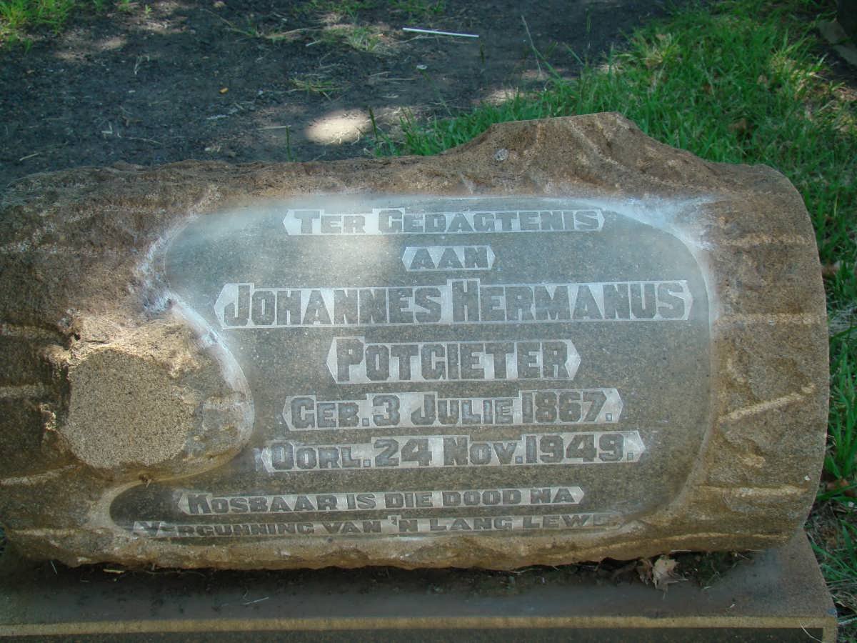 POTGIETER Johannes Hermanus 1867-1949