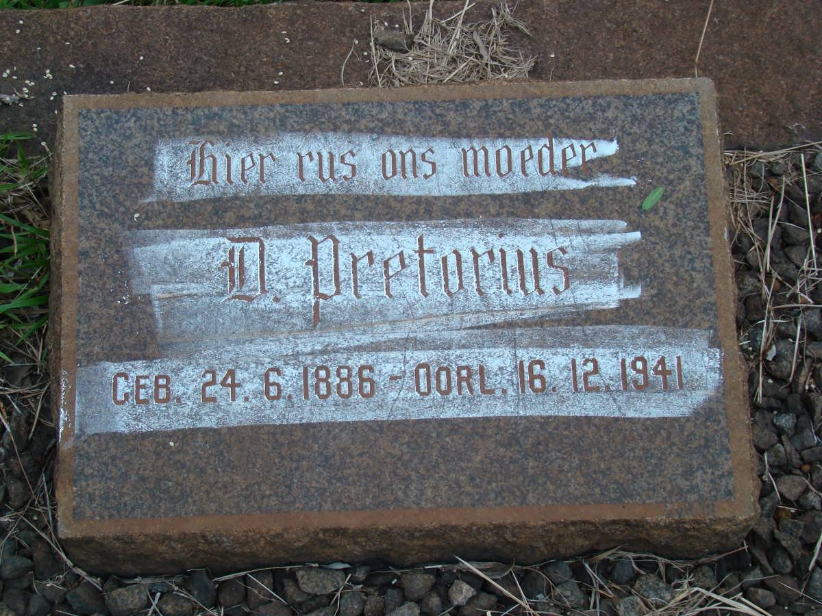 PRETORIUS D. 1886-1941