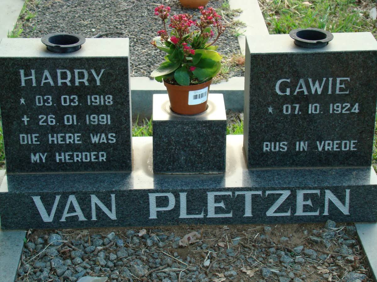 PLETZEN Harry, van 1918-1991 :: PLETZEN Gawie, van 1924-