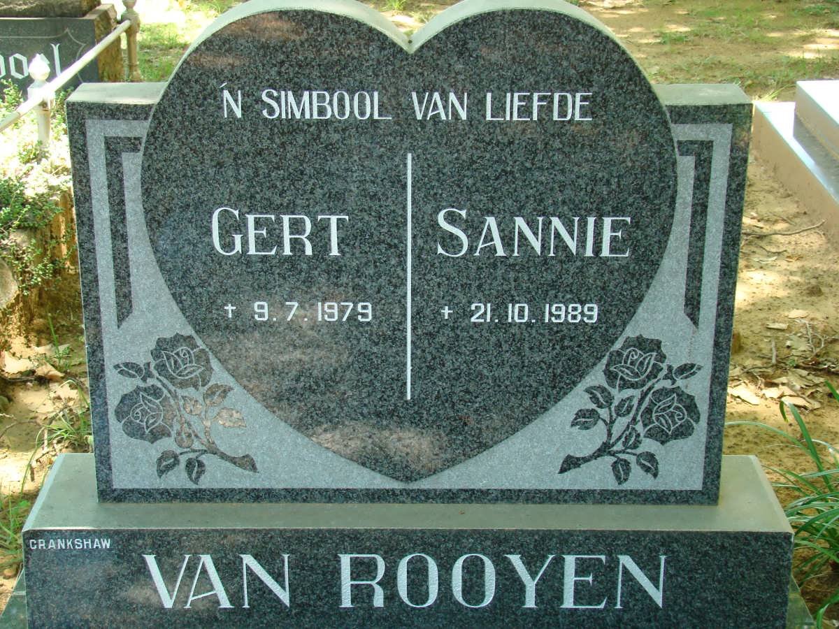 ROOYEN Gert, van -1979 &amp; Sannie -1989