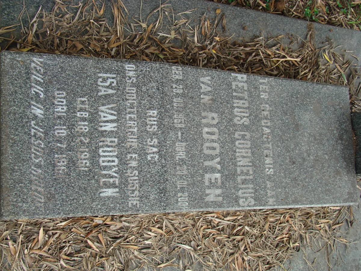 ROOYEN Petrus Cornelius, van 1958-2001 :: VAN ROOYEN Isa 1961-196?