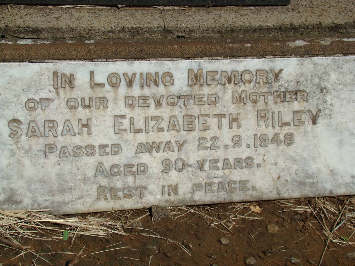 RILEY Sarah Elizabeth -1948
