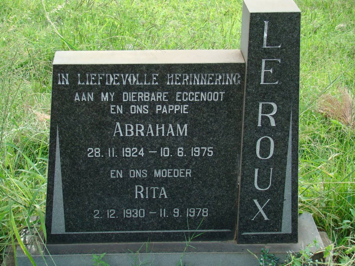ROUX Abraham, le 1924-1975 &amp; Rita 1930-1978