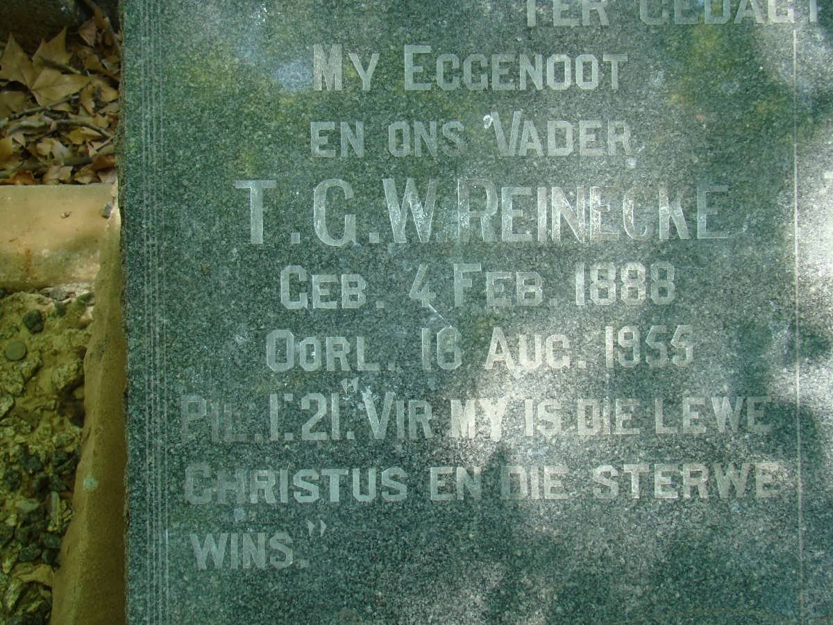REINECKE T.G. 1888-1955