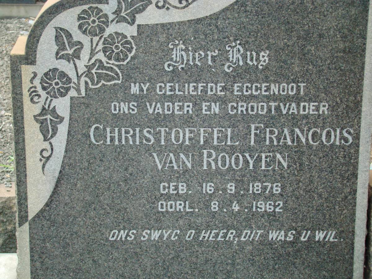 ROOYEN Christoffel Francois, van 1876-1962