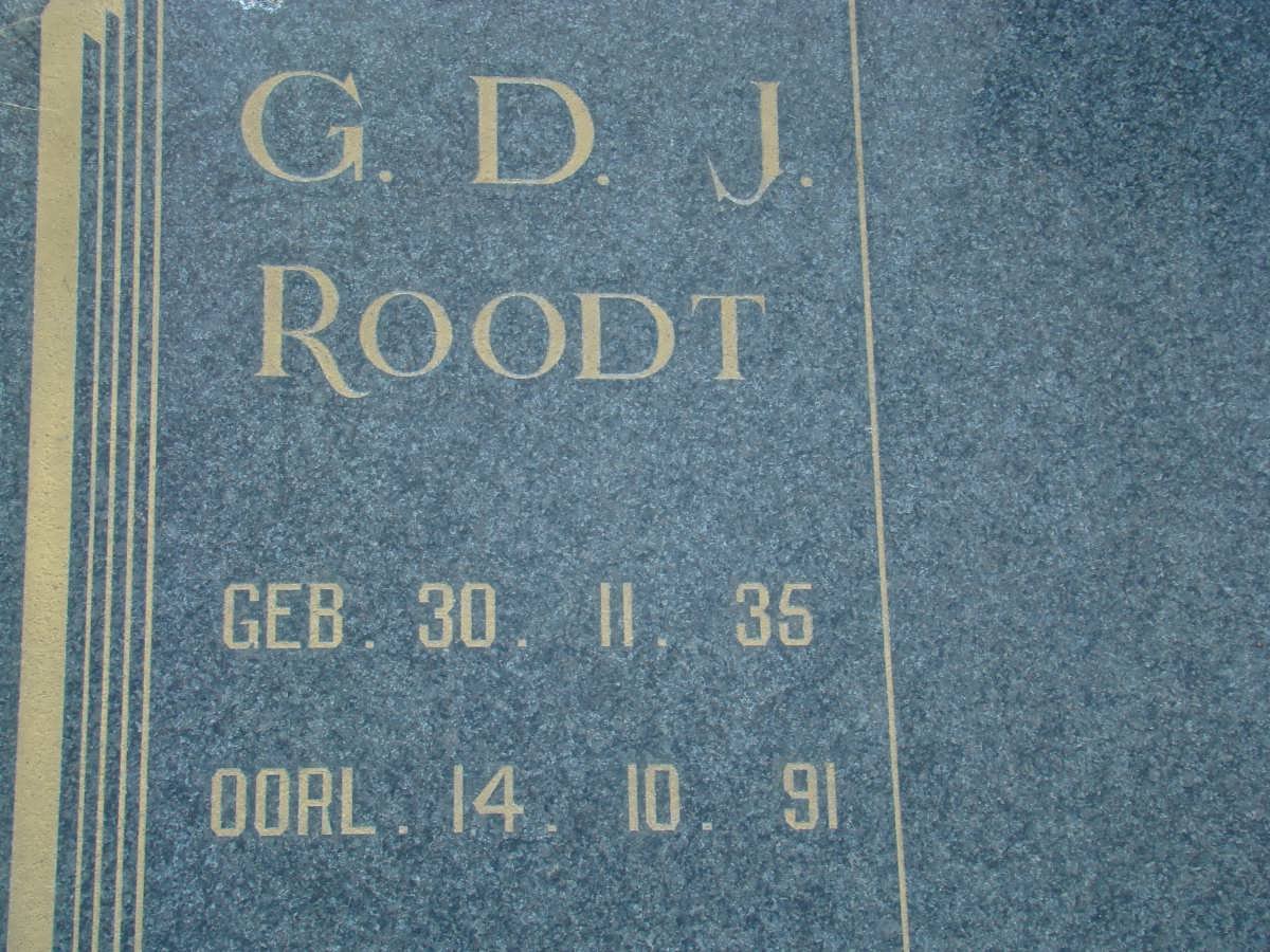 ROODT G.D.J. 1935-1991