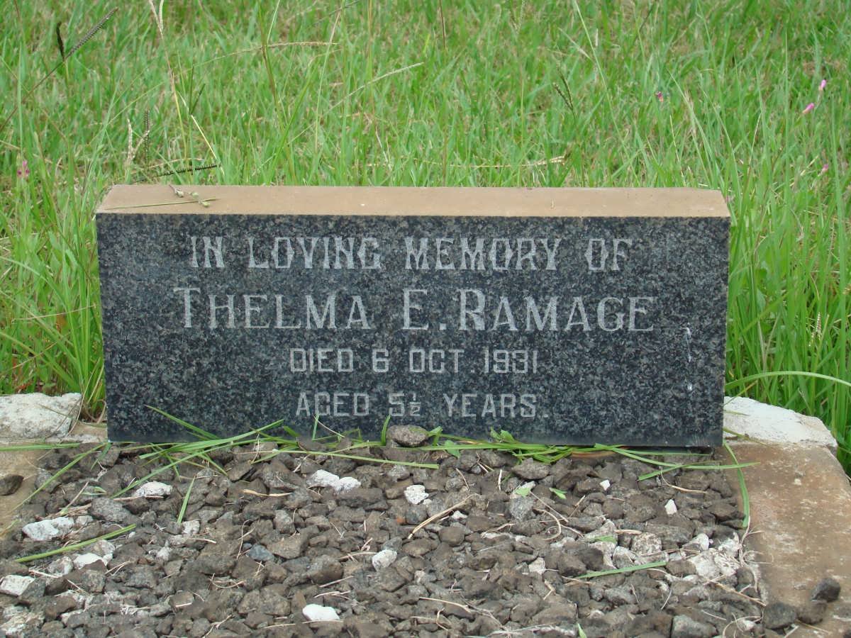 RAMAGE Thelma E. -1931