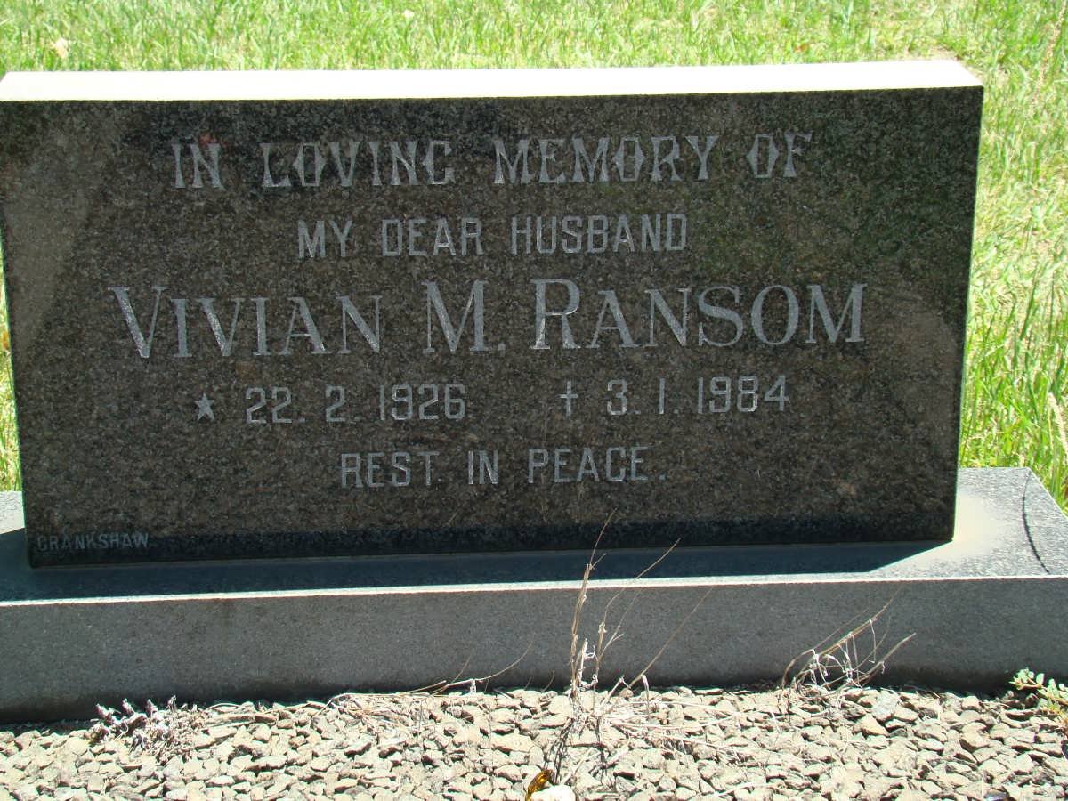 RANSOM Vivian M. 1926-1984