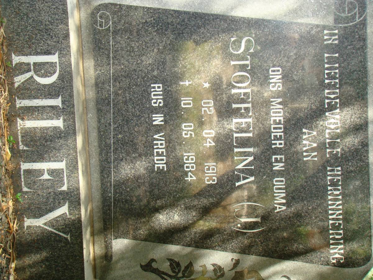 RILEY Stoffelina J. 1913-1984
