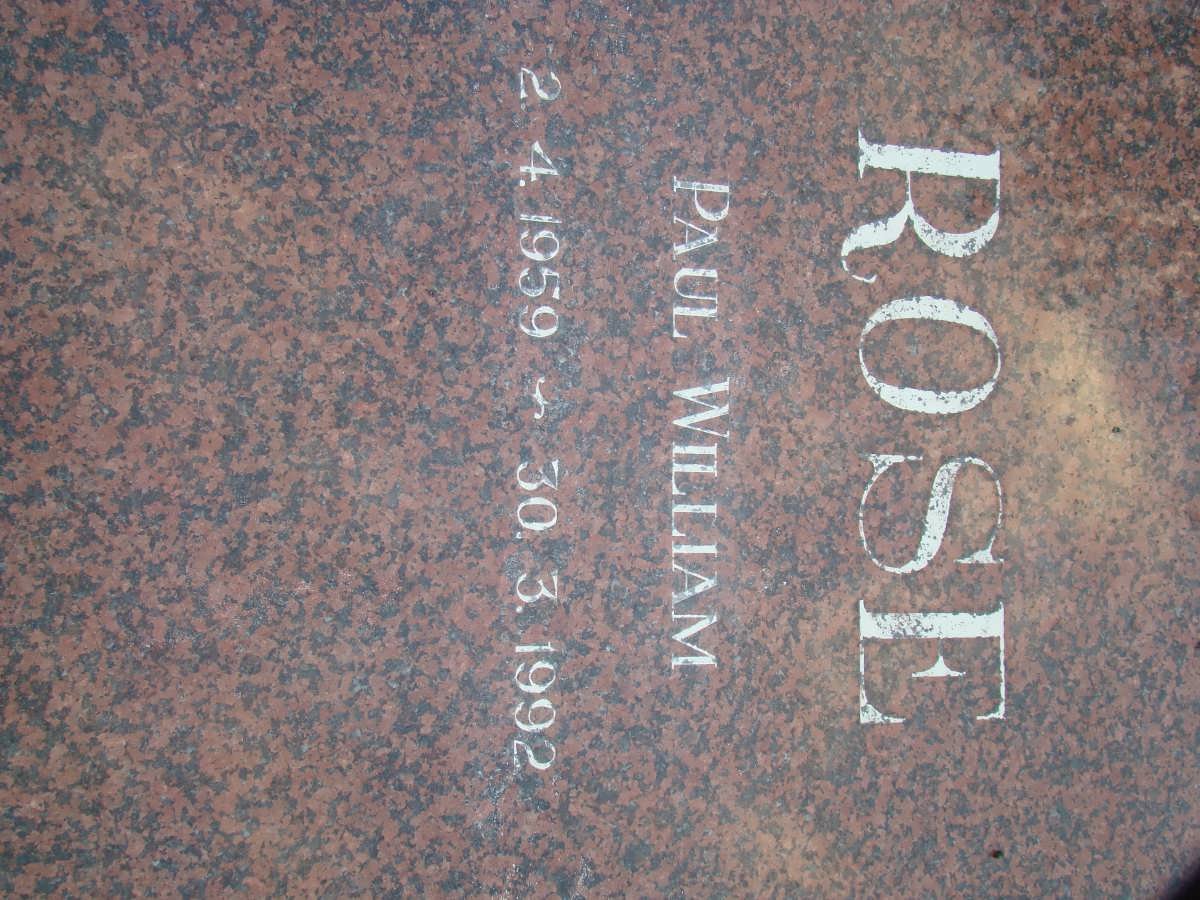 ROSE Paul William 1959-1992