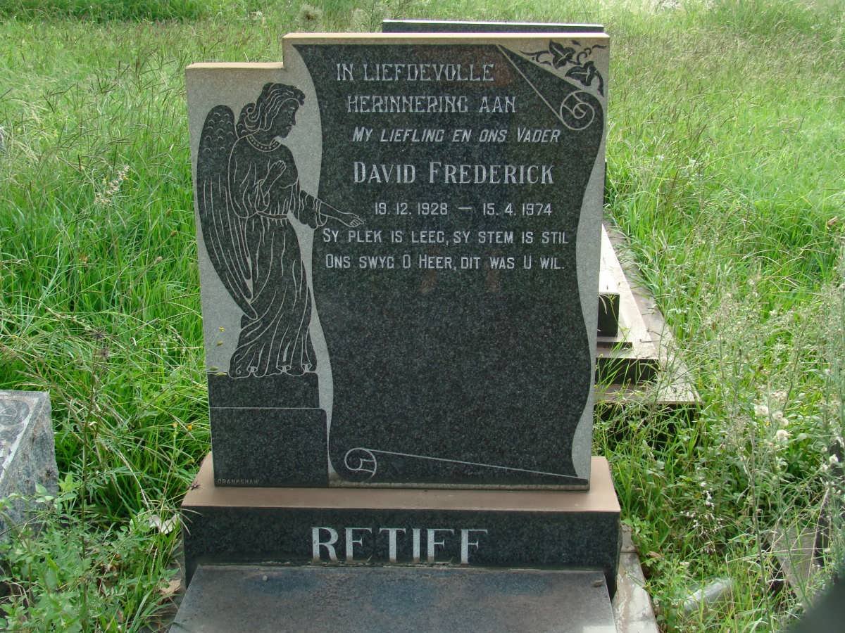 RETIEF David Frederick 1928-1974