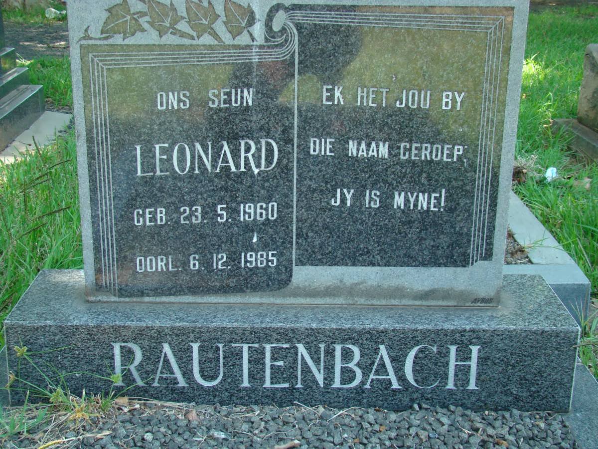RAUTENBACH Leonard 1960-1985