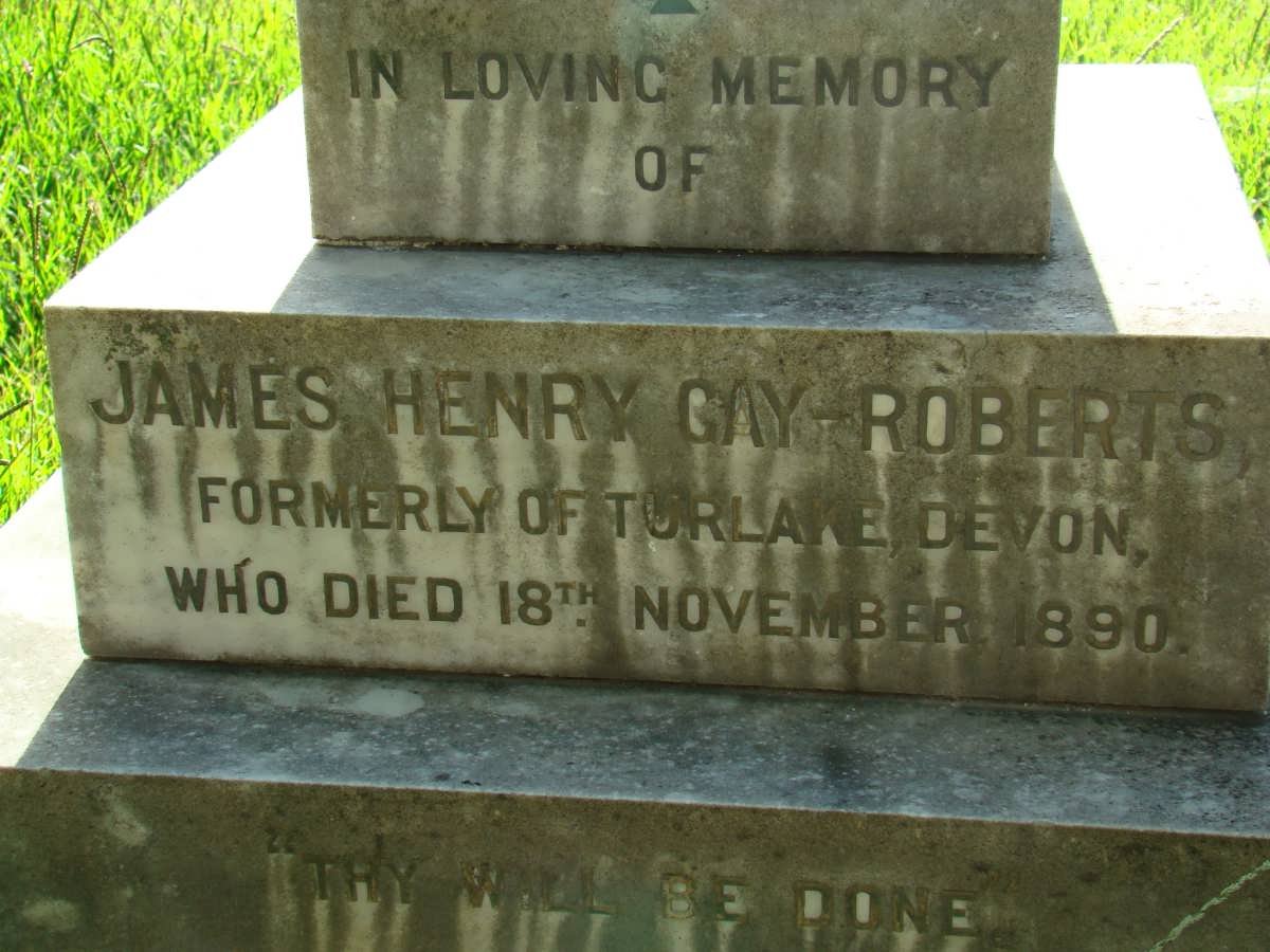 ROBERTS James Henry Gay -1890