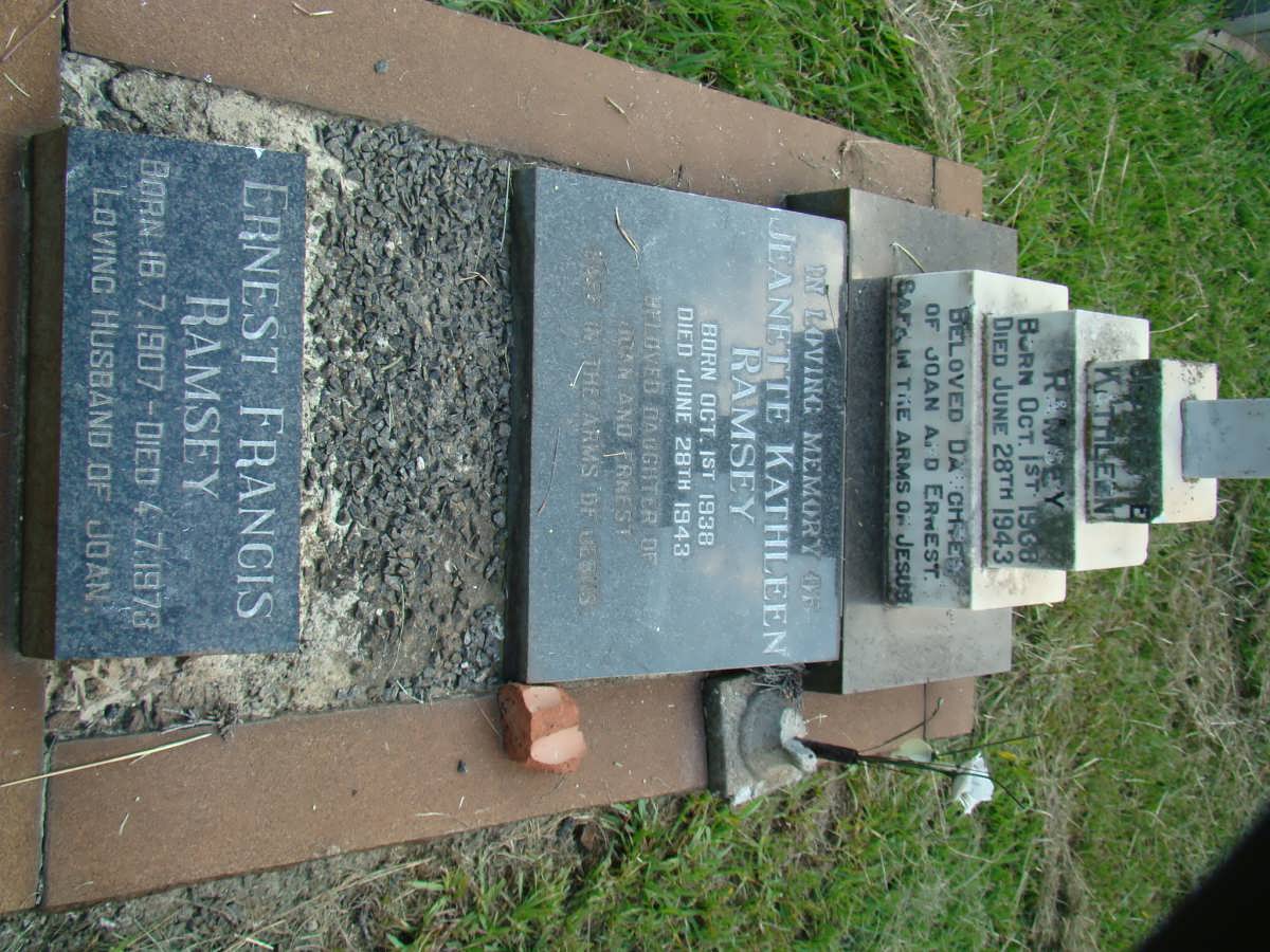 RAMSEY Ernest Francis 1907-1973 :: RAMSEY Jeanette Kathleen 1938-1943 