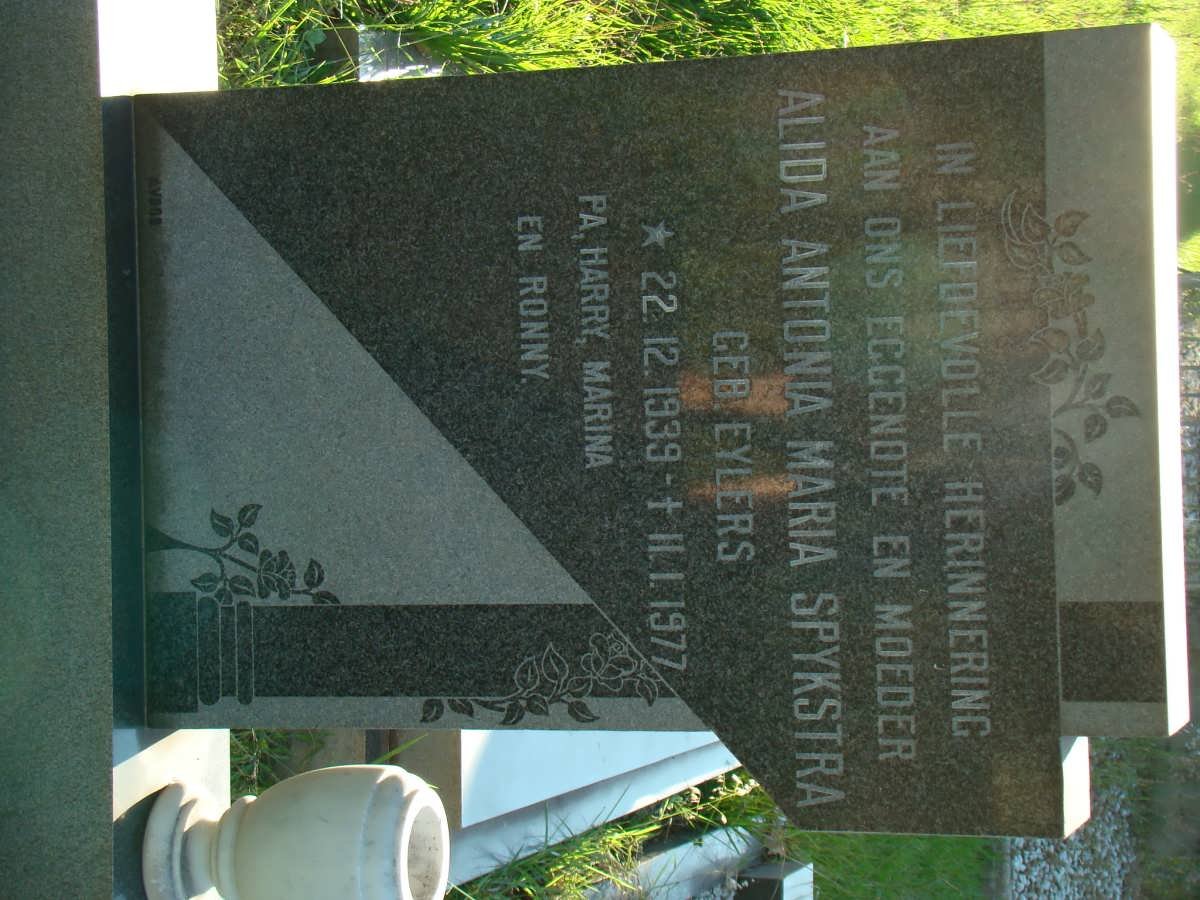 SPYKSTRA Alida Antonia Maria nee EYLERS 1939-1977