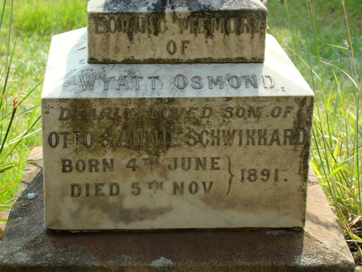 SCHWIKKARD Wyatt Osmond 1891-1891