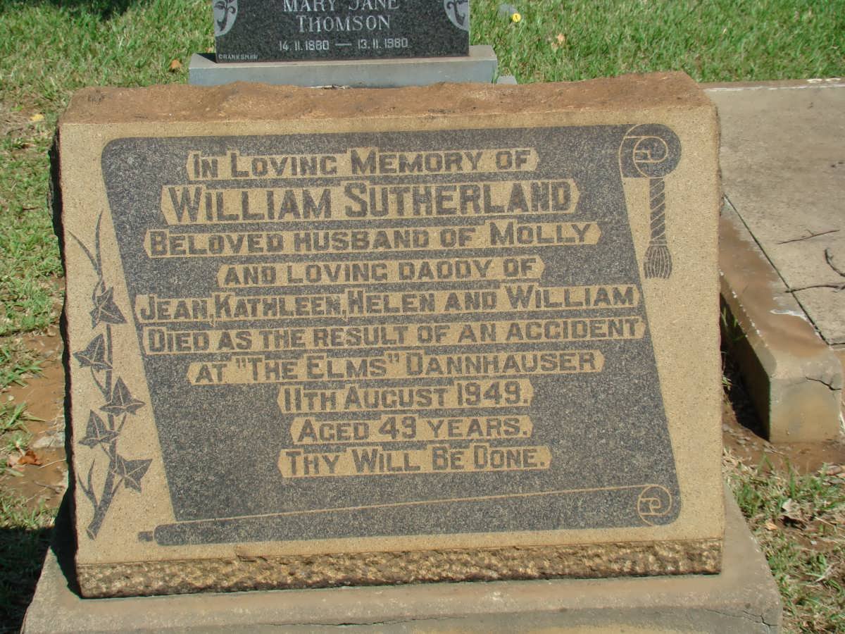 SUTHERLAND William -1949
