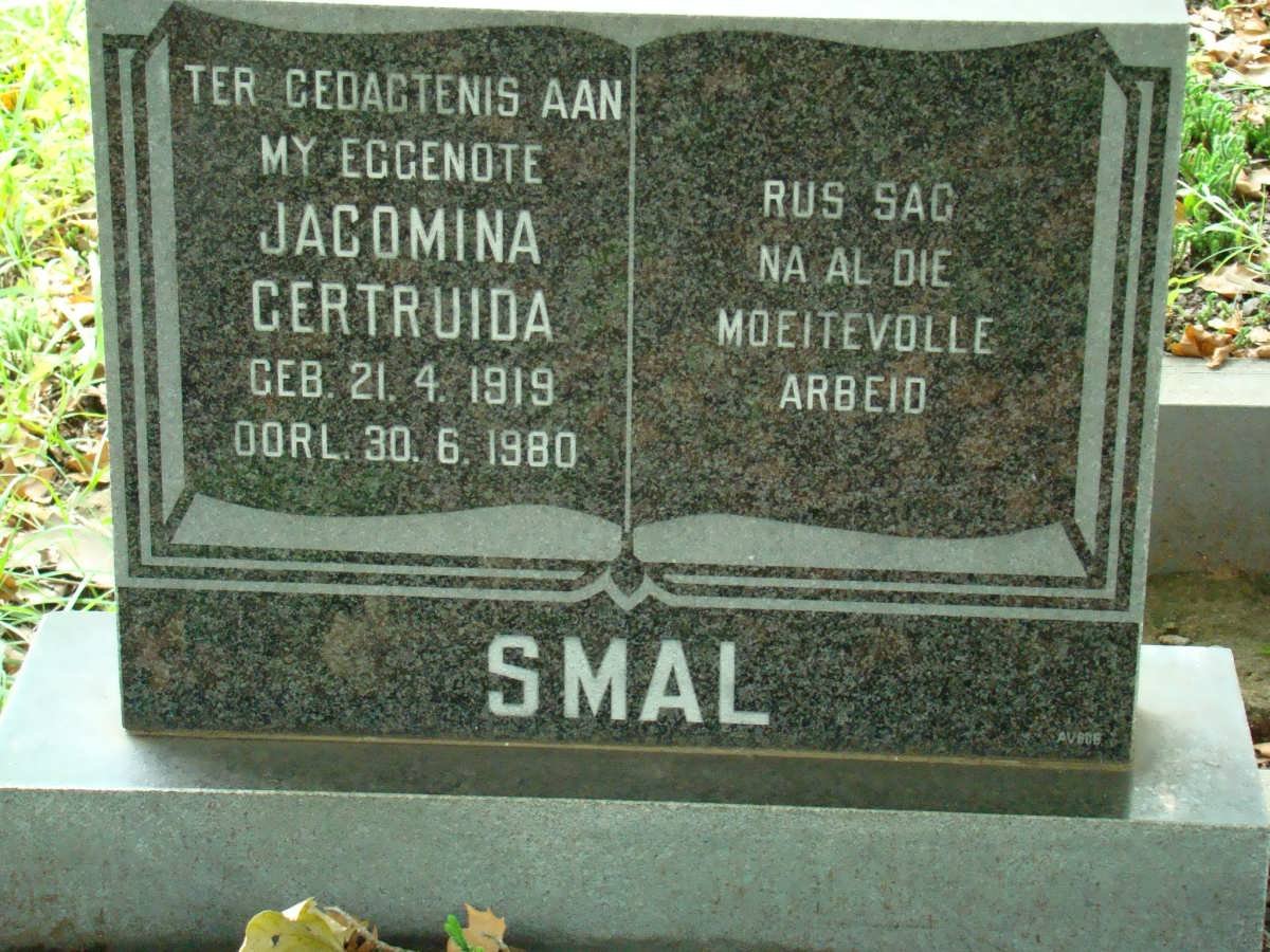 SMAL Jacomina Gertruida 1919-1980