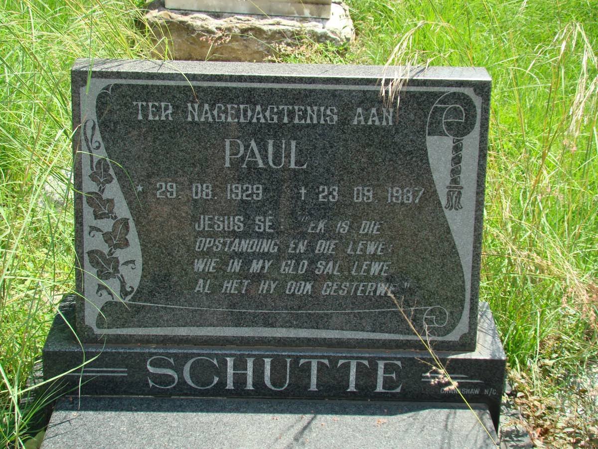 SCHUTTE Paul 1929-1987