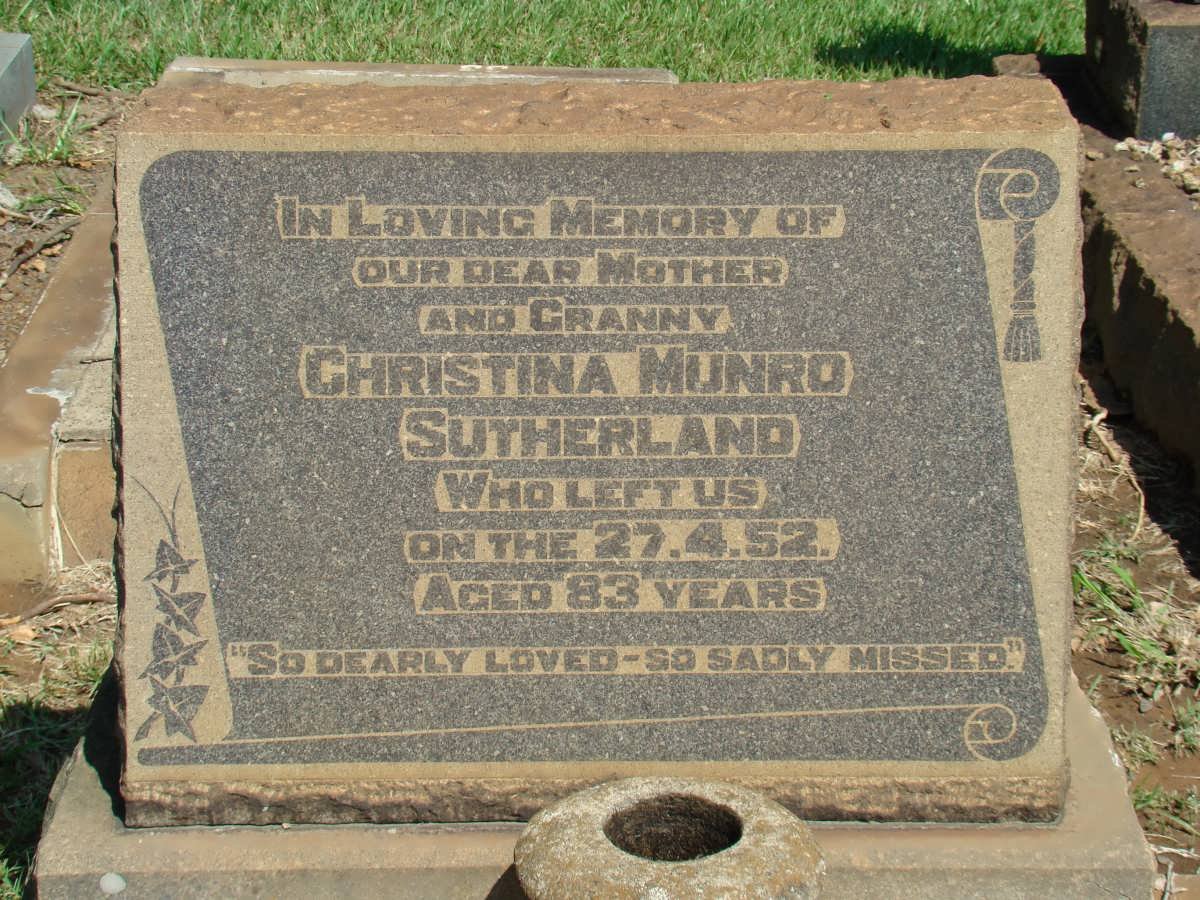 SUTHERLAND Christina Munro -1952