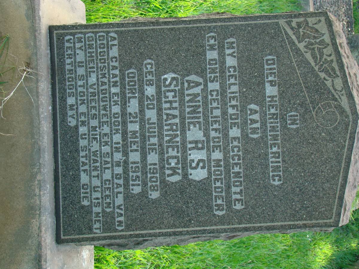 SCHARNECK Annie R.S. 1908-1951