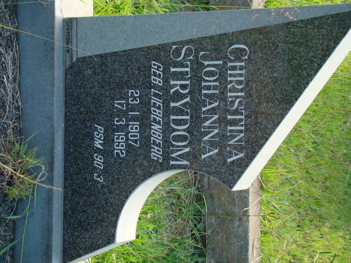 STRYDOM Christina Johanna nee LIEBENBERG 1907-1992
