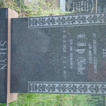STEYN T.J.P. nee VAN SCHALKWYK 1929-1977