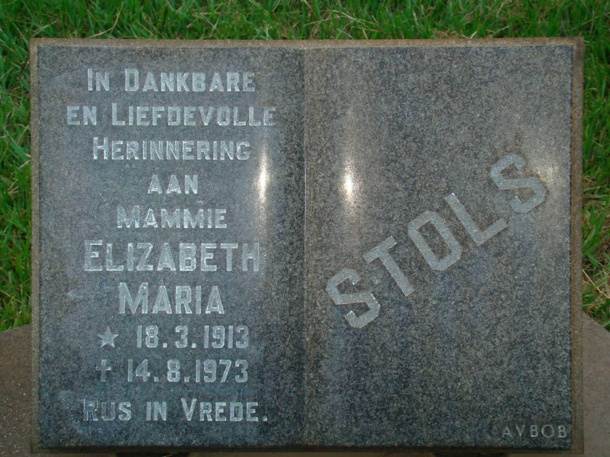 STOLS Elizabeth Maria 1913-1973