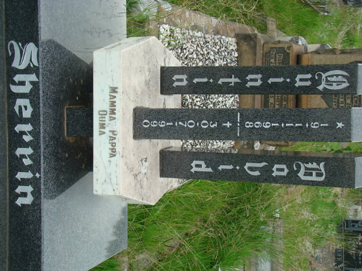 SHERRIN Quintin David 1968-1990