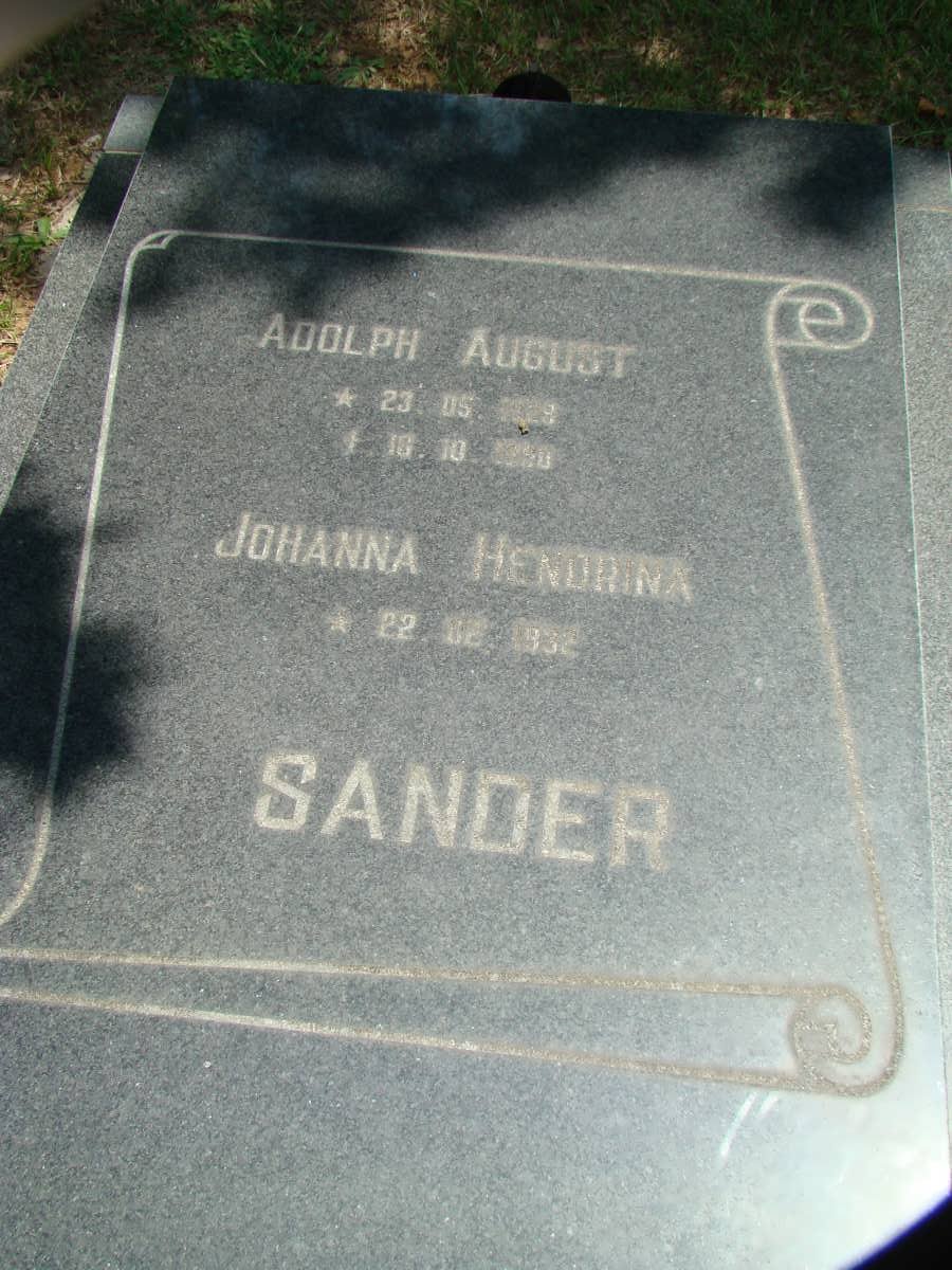 SANDER Adolph August 1929- &amp; Johanna Hendrina 1932-