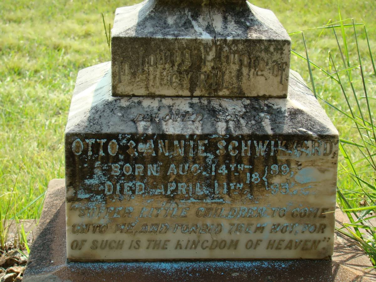 SCHWIKKARD Otto 1889-1893 :: SCHWIKKARD Annie 1889-1893