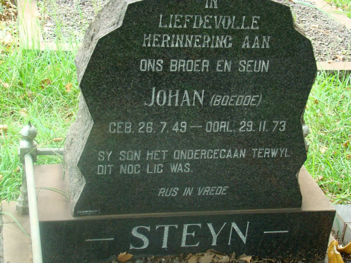 STEYN Johan 1949-1973