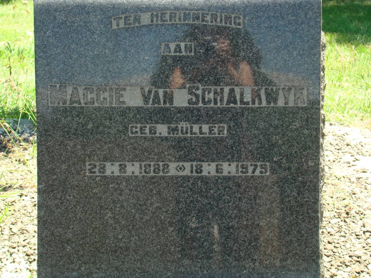 SCHALKWYK Maggie, van nee MÜLLER 1888-1979