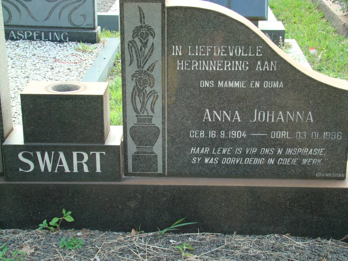 SWART Matthys Johannes 1910-1969 & Anna Johanna 1904-1996 _2