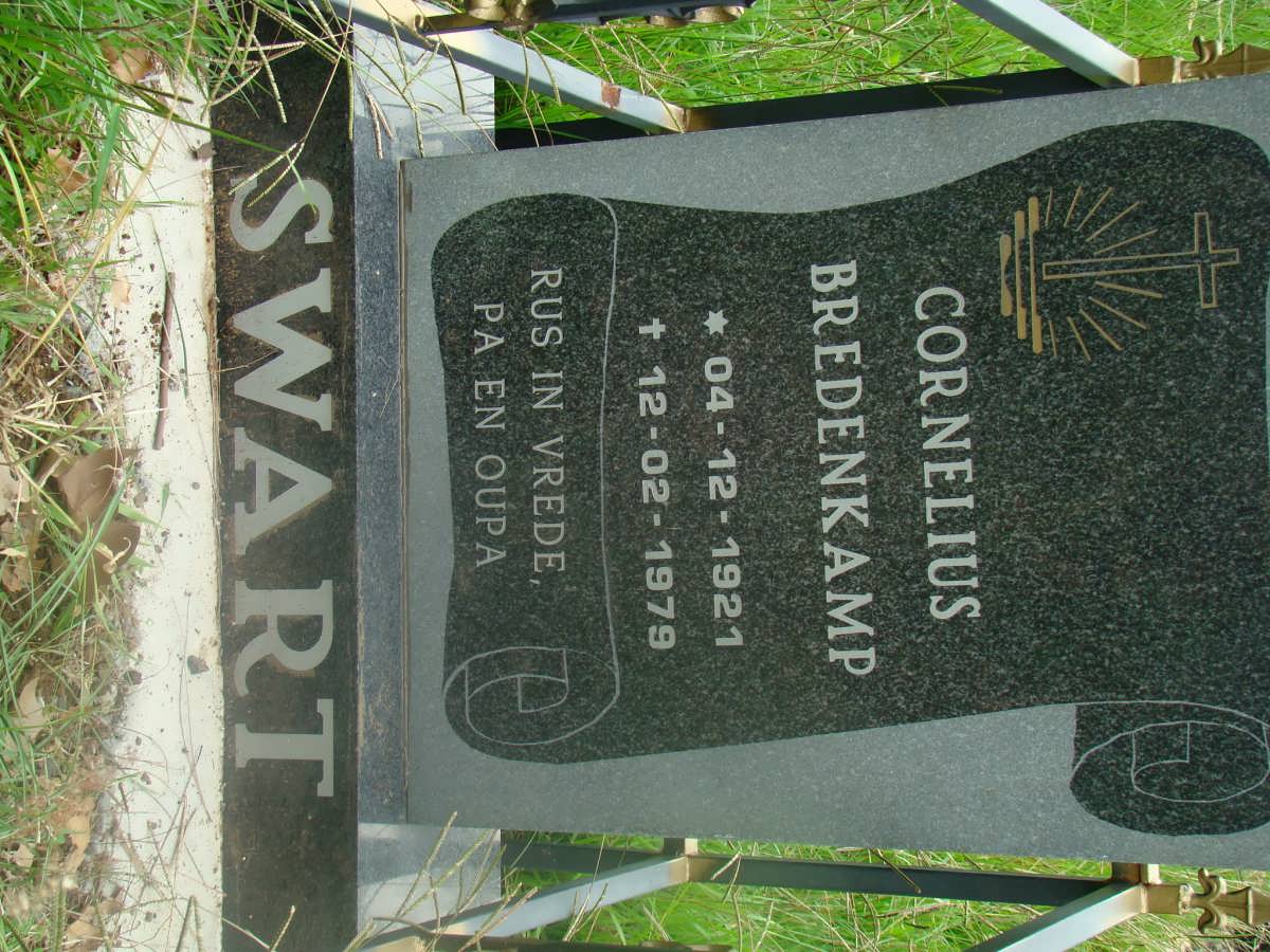 SWART Cornelius Bredenkamp 1921-1979