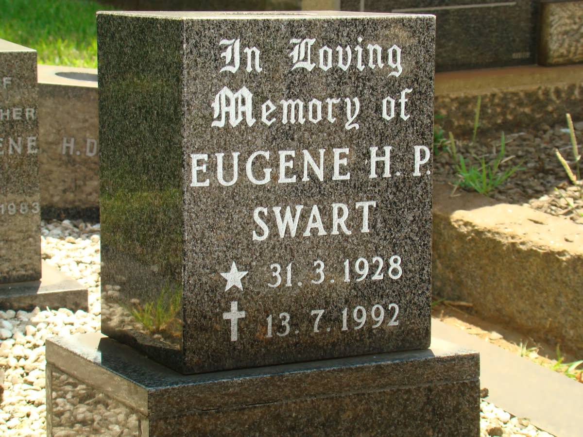 SWART Eugene H.P. 1928-1992
