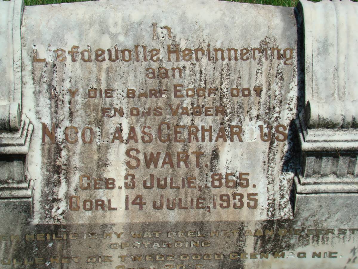 SWART Nicolaas Gerhardus 1865-1935