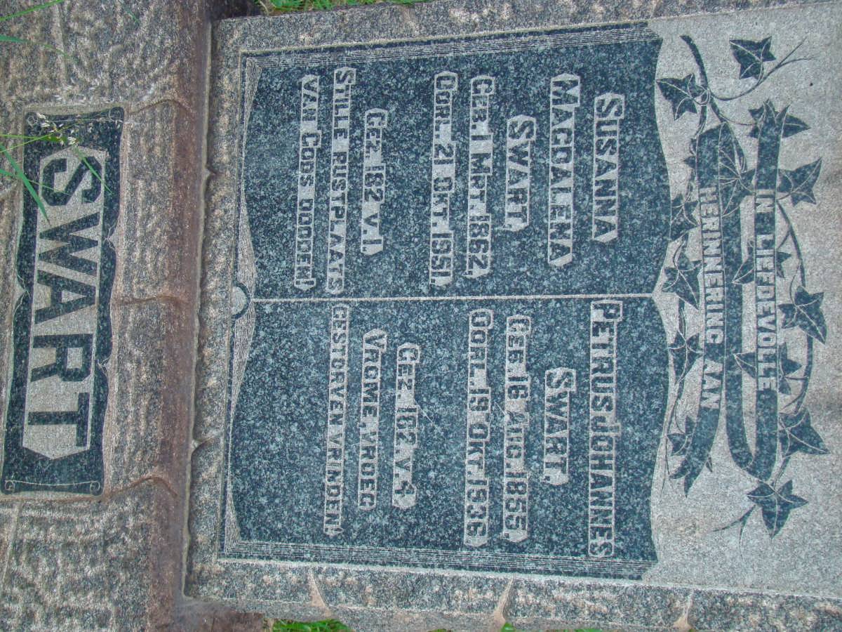 SWART Petrus Johannes 1855-1936 &amp; Susanna Magdalena 1862-1951