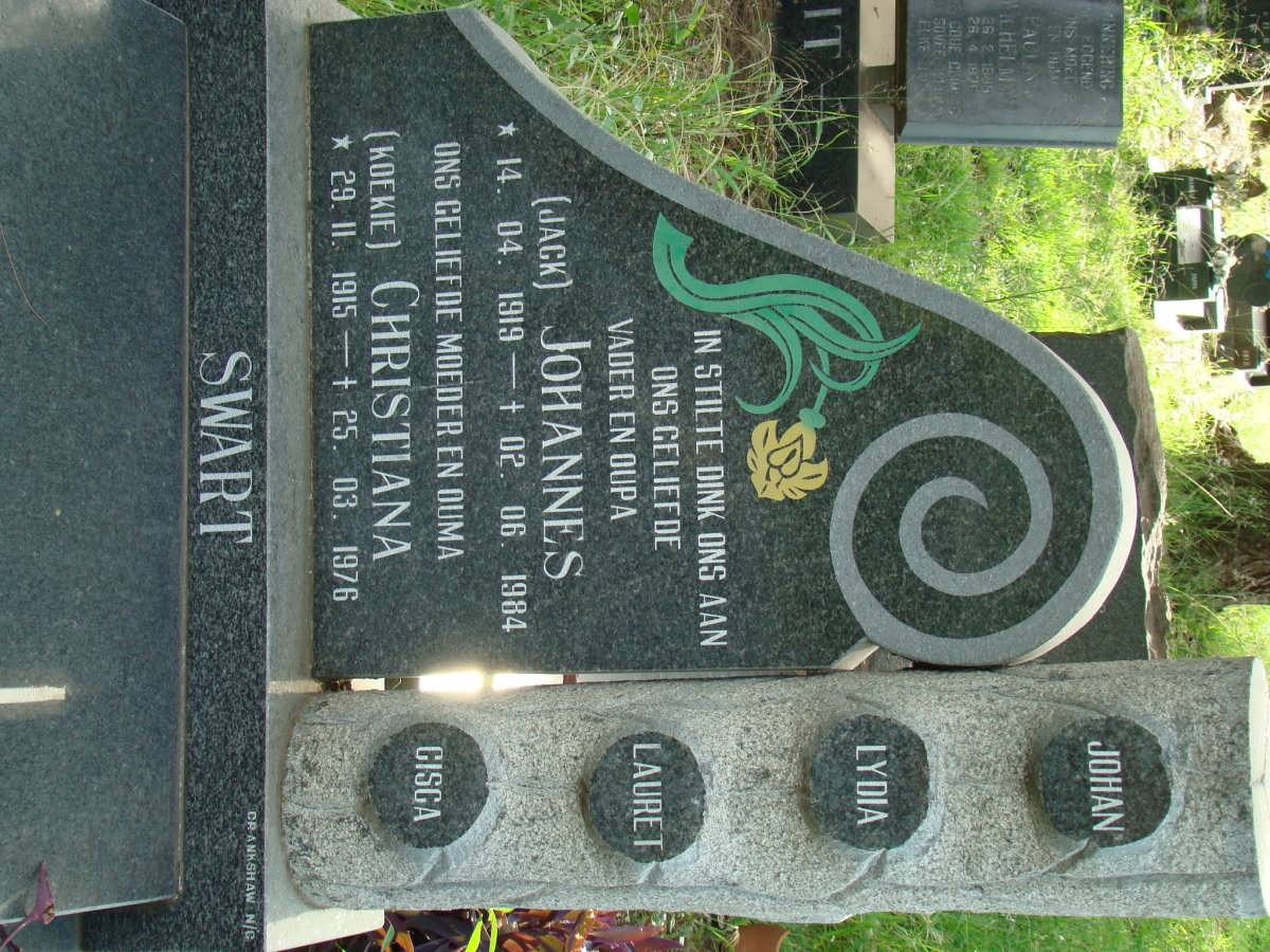 SWART Johannes 1919-1984 &amp; Christiana 1915-1976