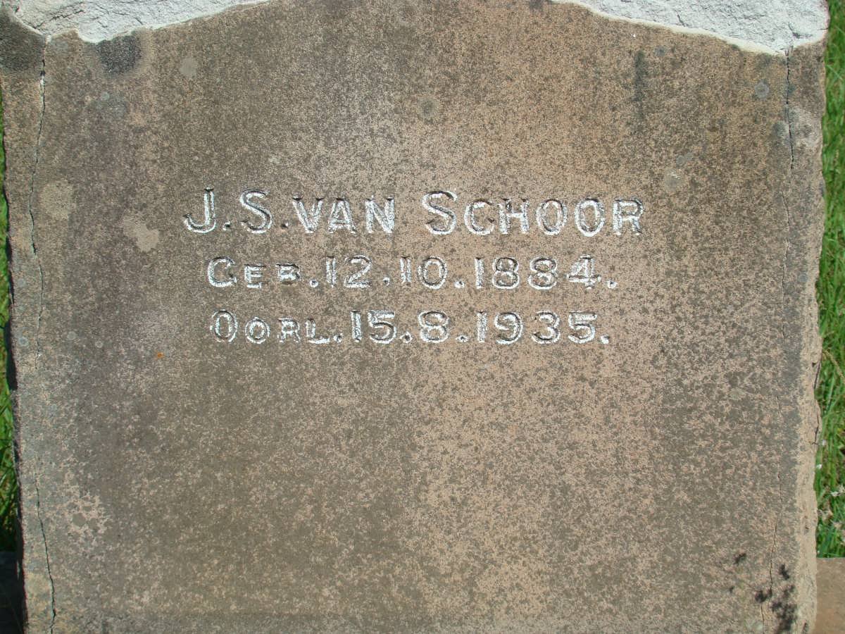 SCHOOR J.S., van 1884-1935