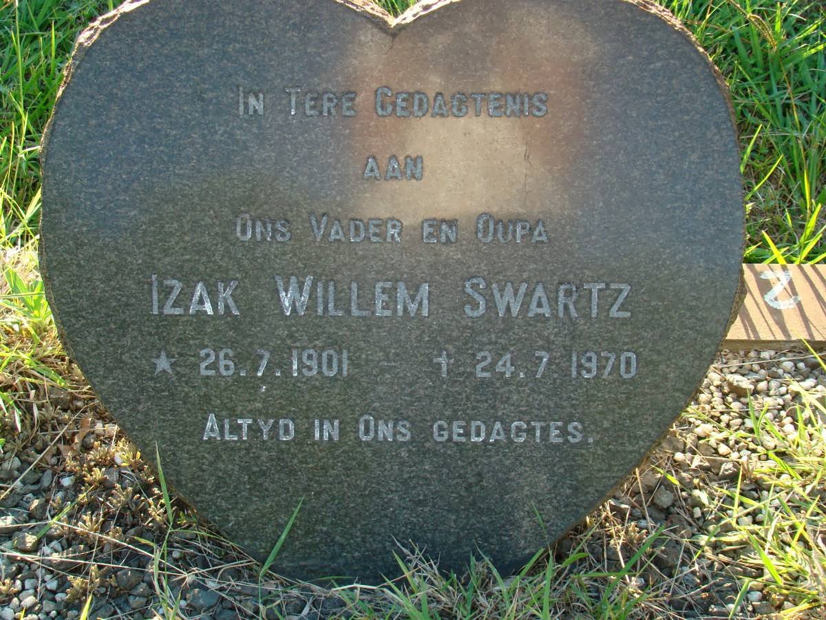 SWARTZ Izak Willem 1901-1970