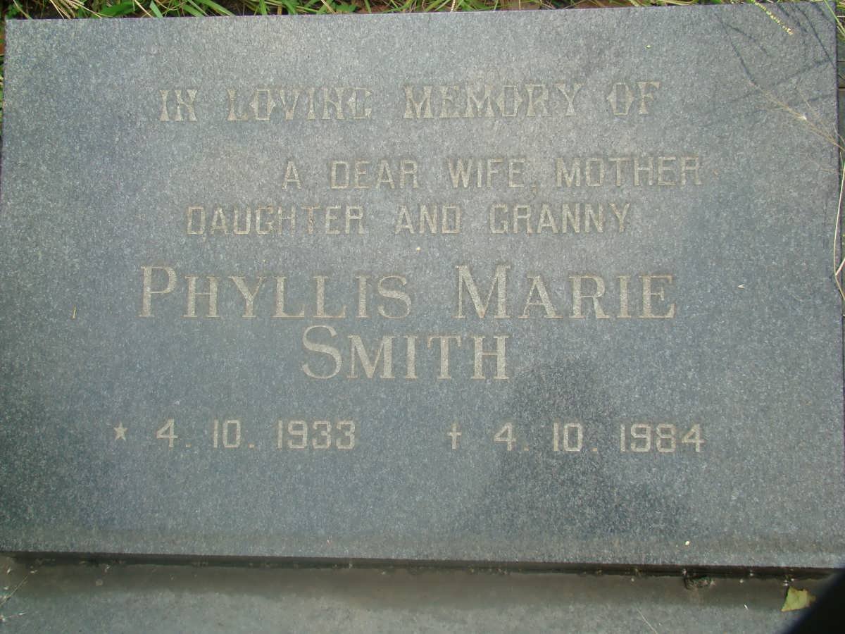 SMITH Phyllis Marie 1933-1984