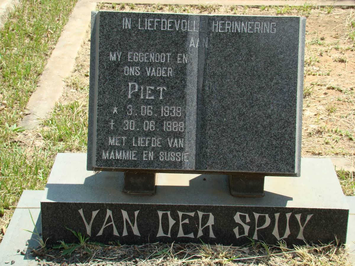 SPUY Piet, van der 1838-1988