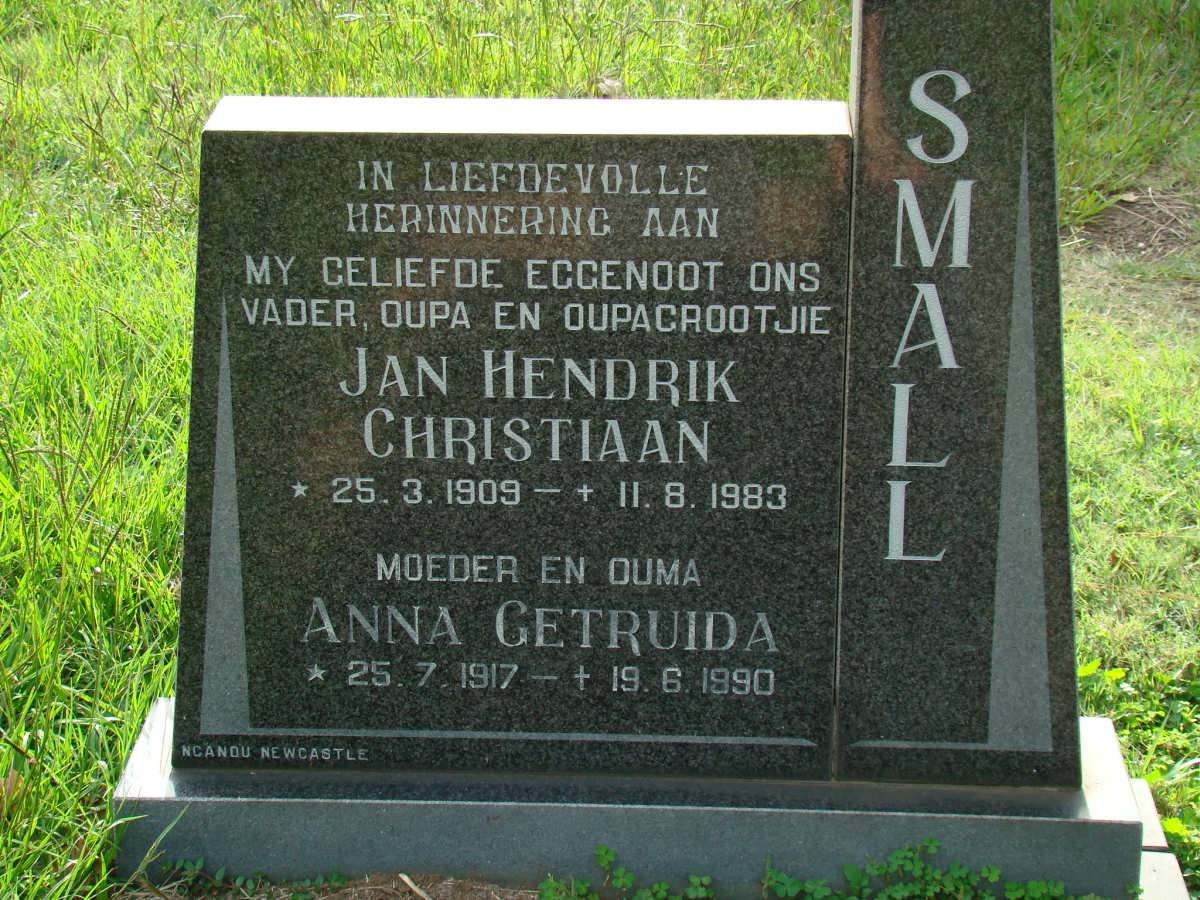SMALL Jan Hendrik Christiaan 1909-1983 &amp; Anna Gertruida 1917-1990