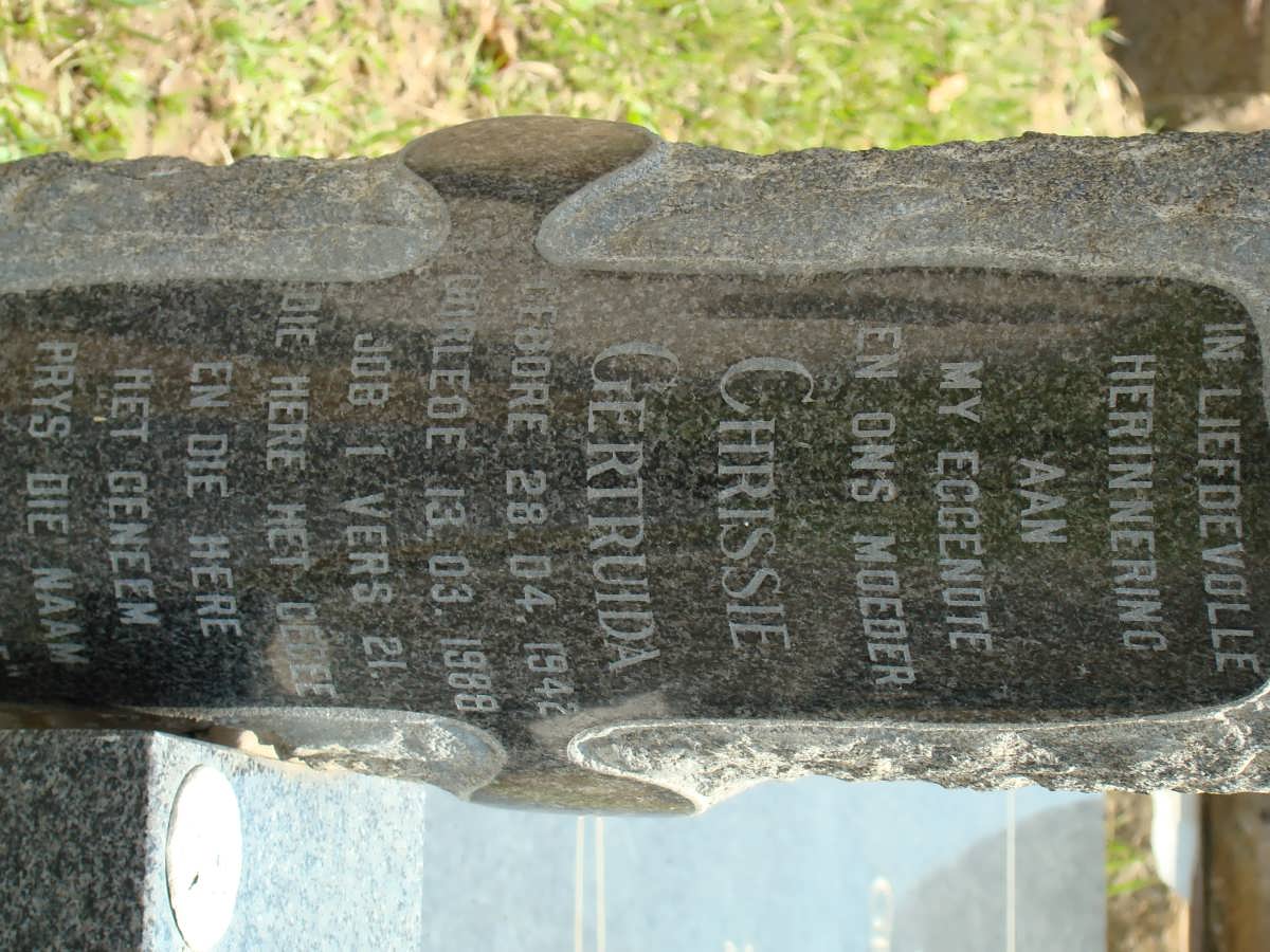 SMIT Chrissie Gertruida 1942-1988