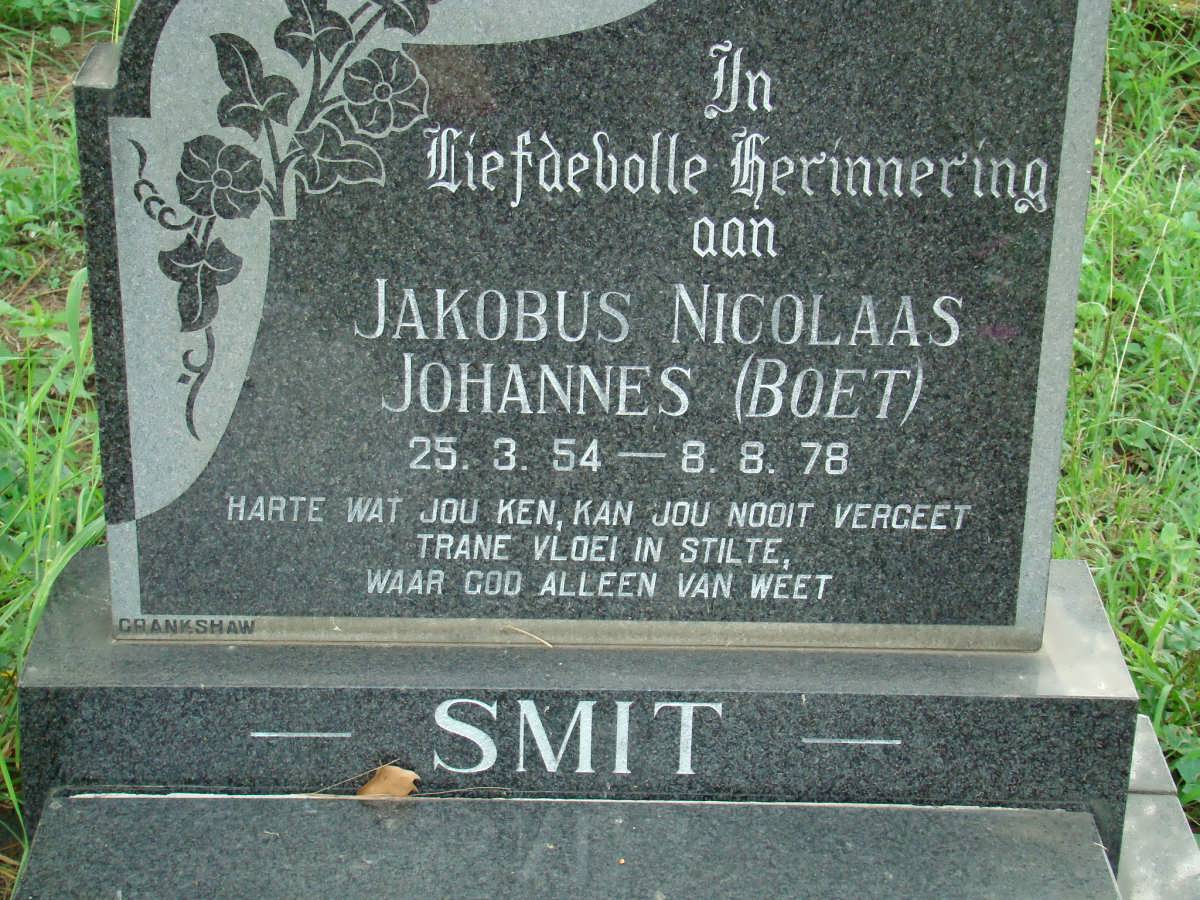 SMIT Jakobus Nicolaas Johannes 1954-1978