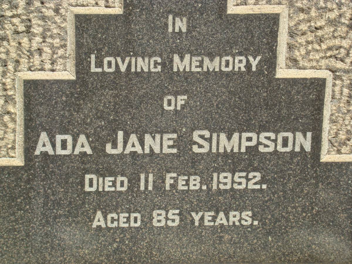 SIMPSON Ada Jane -1952