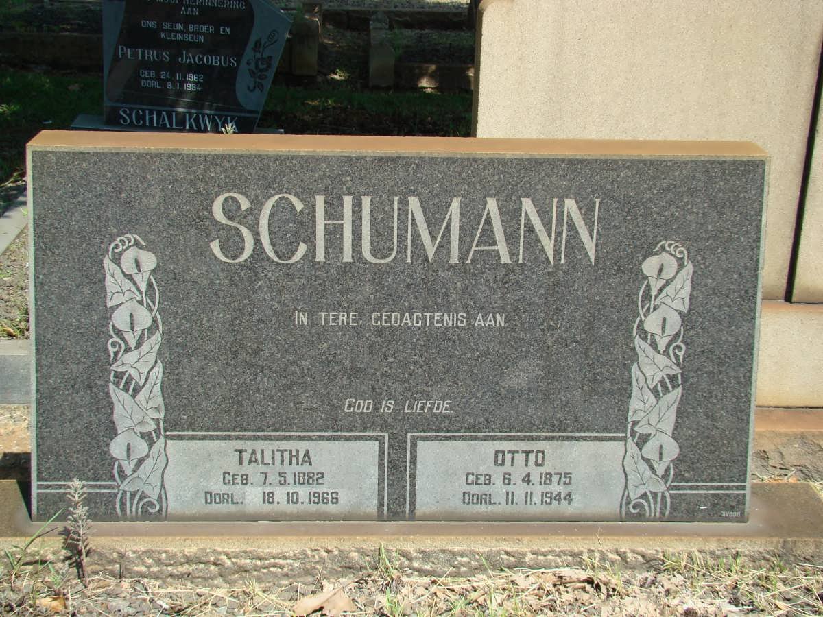 SCHUMANN Otto 1875-1944 &amp; Talitha 1882-1966