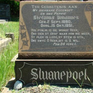 SWANEPOEL Stefanus Johannes 1890-1951